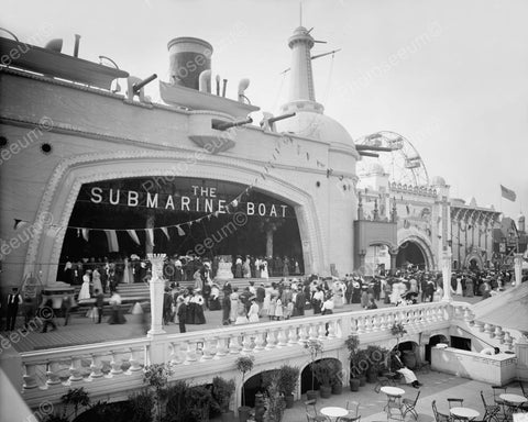 Submarine Boat Ride Coney Island Vintage 8x10 Reprint Of Old Photo - Photoseeum