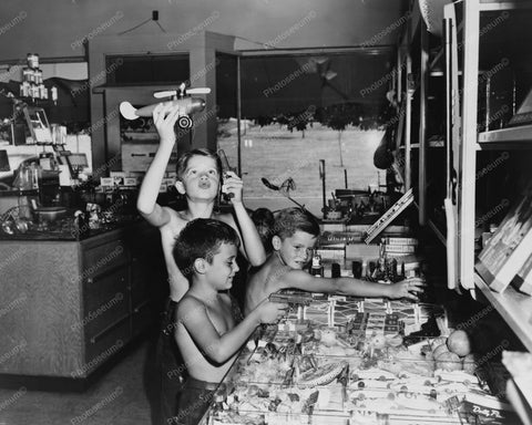 Shirtless Young Boys Play In Toy Store! 8x10 Reprint Of Old Photo - Photoseeum