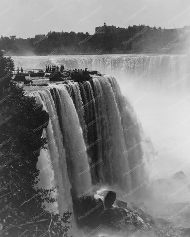 Niagara Horseshoe American Falls Old 8x10 Reprint Of Photo - Photoseeum