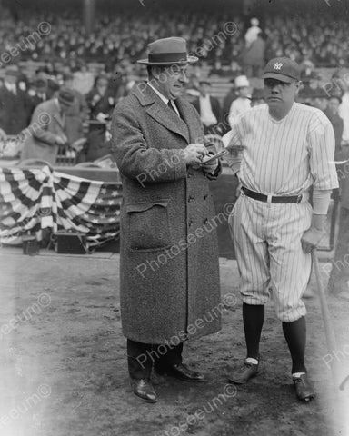 HH Van Loan With Babe Ruth 1924  Vintage 8x10 Reprint Of Old Photo - Photoseeum