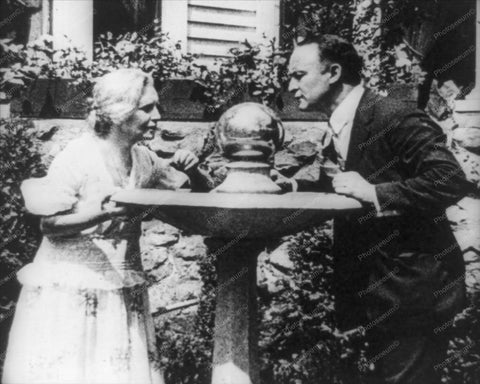 Harry Houdini &  Lady With Crystal Ball 8x10 Reprint Of Old Photo - Photoseeum
