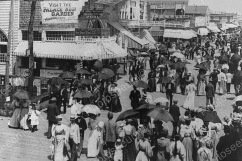 Atlantic City Busy Boardwalk 1890s 4x6 Reprint Of Old Photo - Photoseeum