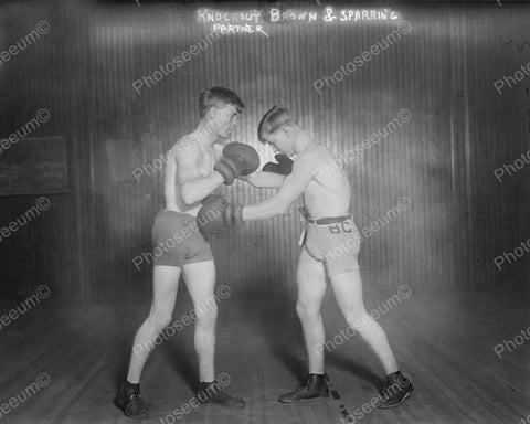 Boxing Knockout Brown Sparring Partner Vintage 8x10 Reprint Of Old Photo - Photoseeum