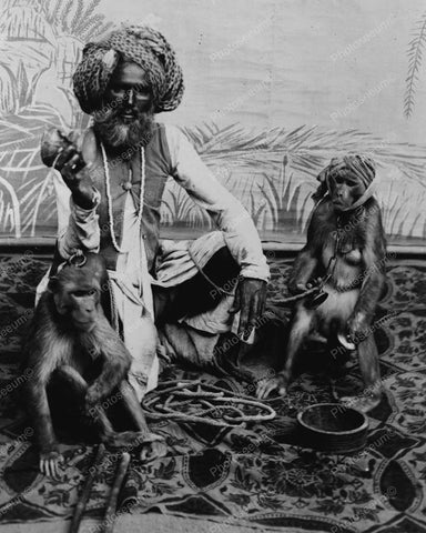Monkey Man From India Vintage 8x10 Reprint Of Old Photo - Photoseeum