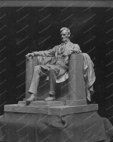 Working Model Statue Of Abraham Lincoln 8x10 Reprint Of Old Photo - Photoseeum
