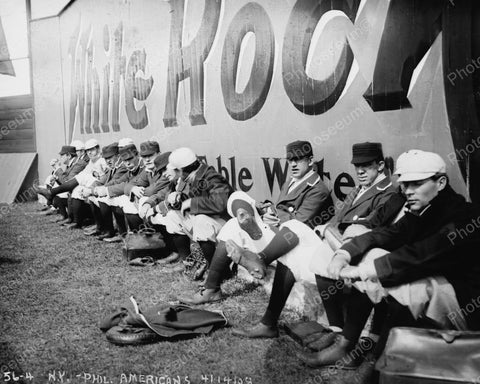 Baseball Players White Rock Billboard 1908 Vintage 8x10 Reprint Of Old Photo - Photoseeum