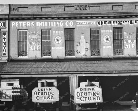 Peters Bottling Co Home Of Orange Crush 1936 Vintage 8x10 Reprint Of Old Photo - Photoseeum