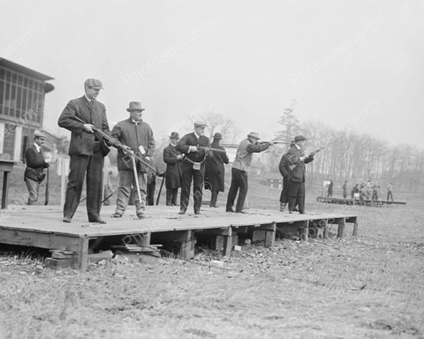 Men Practise Trap Shooting 1900s 8x10 Reprint Of Old Photo - Photoseeum