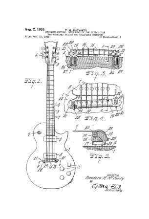 USA Patent Classic Gibson Guitar 4 Drawings Collection - Photoseeum