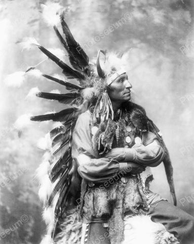 Indian Chief  Portriat 8x10 Reprint Of Old Photo - Photoseeum