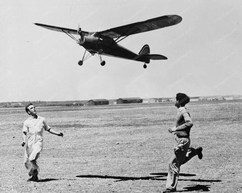 American Boys Run Giant Model Airplane 8x10 Reprint Of Old Photo - Photoseeum