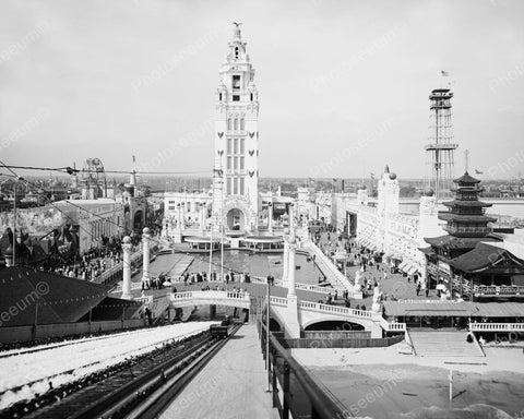 Dreamland Park Coney Island 1910 Vintage 8x10 Reprint Of Old Photo - Photoseeum