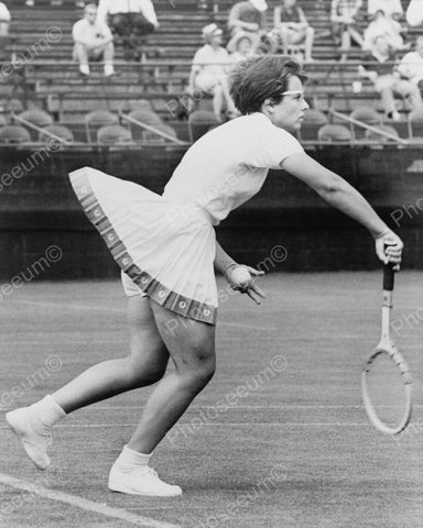 Billie Jean King Tennis Match South Orange NJ Vintage 8x10 Reprint Of Old Photo - Photoseeum