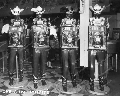 Nevada One Arm Bandits Vintage 8x10 Reprint Of Old Photo - Photoseeum