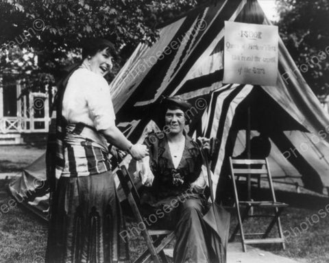 Fortune Teller In Front Of  Her Tent 8x10 Reprint Of Old Photo - Photoseeum