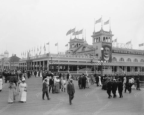 Steeplechase Pier And Boardwalk Atlantic City Vintage 8x10 Reprint Of Old Photo - Photoseeum