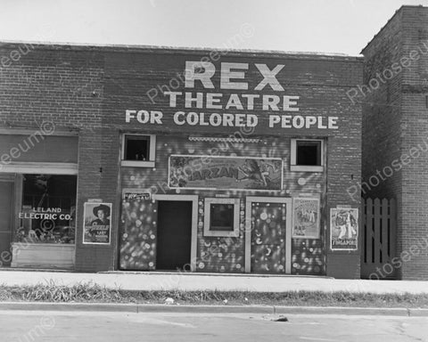 Rex Theatre For 'Colored'/Black People 8x10 Reprint Of Old Photo - Photoseeum