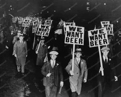 We Want Beer Newark Labor Union 1930s 8x10 Reprint Of Old Photo - Photoseeum