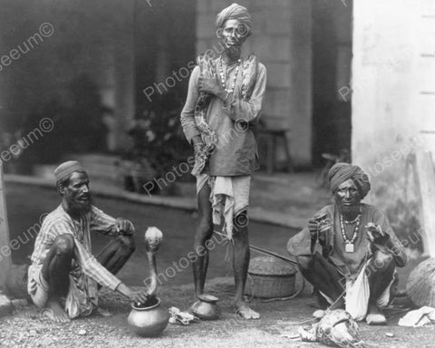 Snake Charmers India Circa 1890s Vintage 8x10 Reprint Of Old Photo - Photoseeum