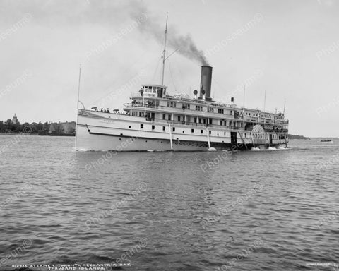 Steamer Toronto Thousand Islands1901 Vintage 8x10 Reprint Of Old Photo - Photoseeum