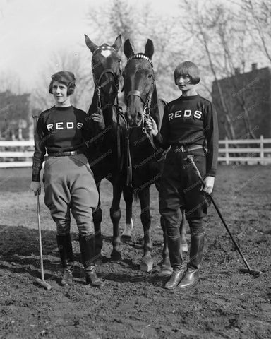 Polo Ladies With Horses Vintage 8x10 Reprint Of Old Photo - Photoseeum