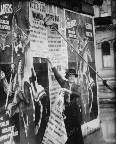 Suffragette Hanging Posters 1915 Vintage 8x10 Reprint Of Old Photo - Photoseeum