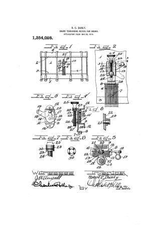 USA Patent Ludwig Snare Drum 1920's Drawings - Photoseeum