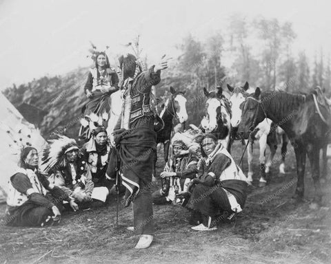 Dakota Indians With Horses 1900s Vintage 8x10 Reprint Of Old Photo - Photoseeum