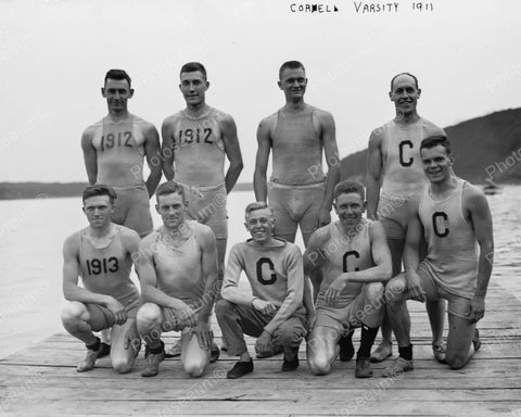 Cornell Varsity Rowing Team 1911 Vintage 8x10 Reprint Of Old Photo - Photoseeum