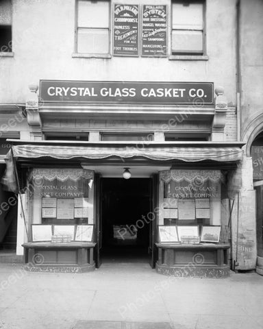 Crystal Glass Casket Co Store Front 1900 8x10 Reprint Of Old Photo - Photoseeum