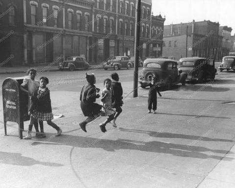 Young Girls Jump Rope On Chicago Street Old 8x10 Reprint Of Photo - Photoseeum