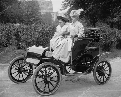 Sunday Drive With Bug Protection Vintage 8x10 Reprint Of Old Photo - Photoseeum