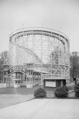 Glen Echo Roller Coaster Dips 1920s 4x6 Reprint Of Old Photo - Photoseeum