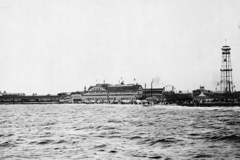 Coney Island Beach &  Building 1900s 4x6 Reprint Of Old Photo - Photoseeum