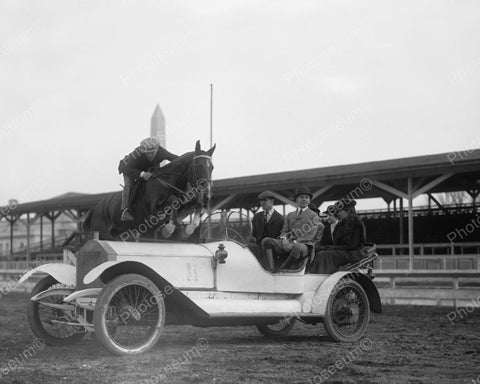 Ralph Coffin Jumping Horse  Rolls Royce 1916 Vintage 8x10 Reprint Of Old Photo 2 - Photoseeum