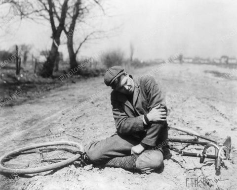 Bike Accident 1897 Vintage 8x10 Reprint Of Old Photo - Photoseeum