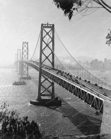 San Francisco Oakland Bay Bridge Vintage 8x10 Reprint Of Old Photo - Photoseeum