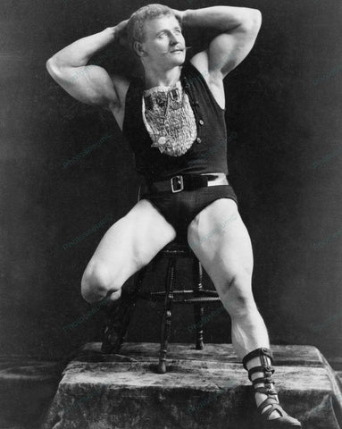 Eugen Sandow Wrestler Shows Muscles 1893 Vintage 8x10 Reprint Of Old Photo - Photoseeum