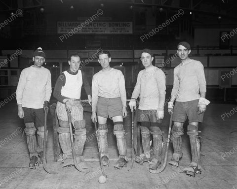 Ball Hockey Players 1926 Vintage 8x10 Reprint Of Old Photo - Photoseeum