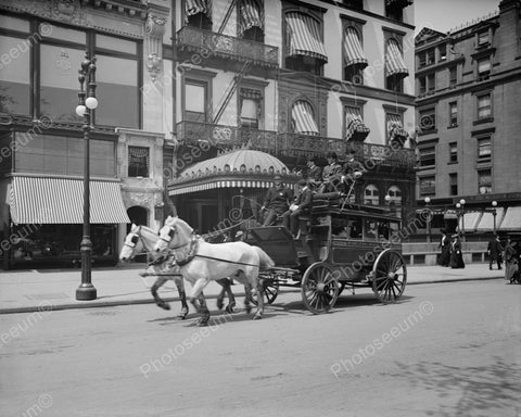 Stage Coach NY 1910 Vintage 8x10 Reprint Of Old Photo - Photoseeum