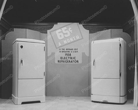 Refrigerator Window Display1938 Vintage 8x10 Reprint Of Old Photo - Photoseeum