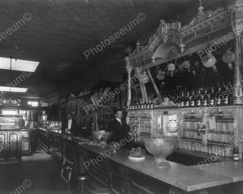 Soda Fountain Shop Scene 1900s Vintage 8x10 Reprint Of Old Photo - Photoseeum