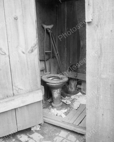 Antique Wooden Privy Viintage 8x10 Reprint Of Old Photo - Photoseeum