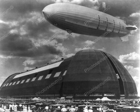 U.S. Navy Zeppelin Docking In Akron Ohio 8x10 Reprint Of Old Photo - Photoseeum