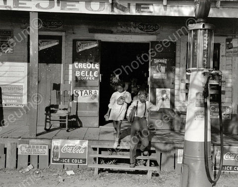 General Store Gas Station Loaded With Signs Vintage 8x10 Reprint Of Old Photo - Photoseeum