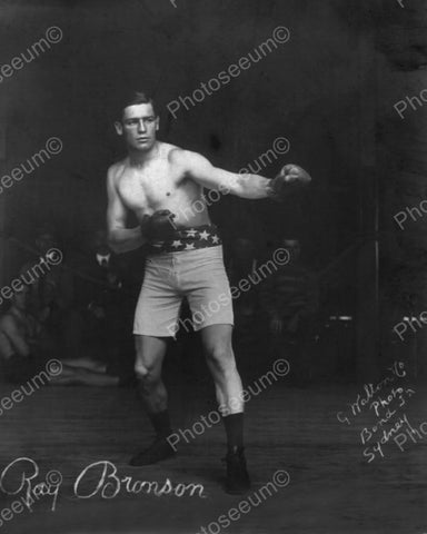 Ray Bronson Light Weight Boxing Tour Vintage 8x10 Reprint Of Old Photo - Photoseeum