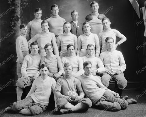 High School Football Team 1905 Vintage 8x10 Reprint Of Old Photo - Photoseeum