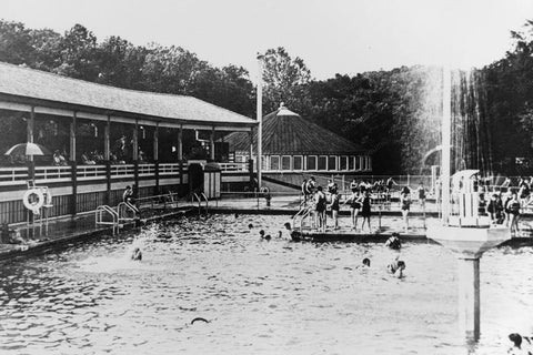 Glen Echo Crystal Pool Grand Stand 1940s 4x6 Reprint Of Old Photo - Photoseeum