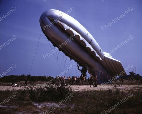 Barrage Balloon Launching 1940s 8x10 Reprint Of Old Photo - Photoseeum
