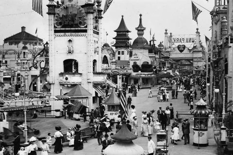 Coney Island Luna Park Main Street 4x6 1920s Reprint Of Old Photo - Photoseeum